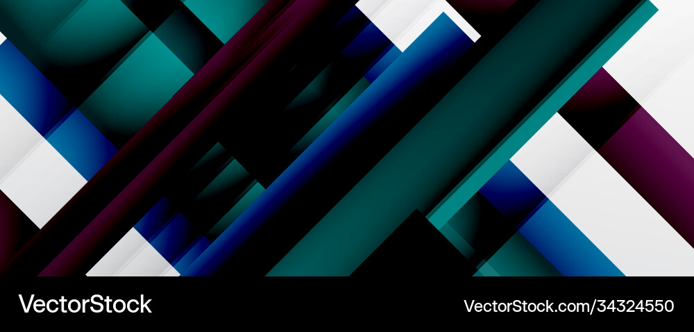 Geometric abstract backgrounds with shadow lines Vector Image