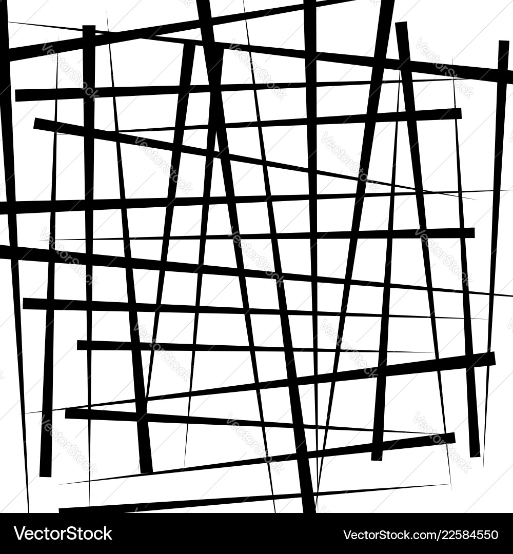 Intersecting Monochrome Lines vector image