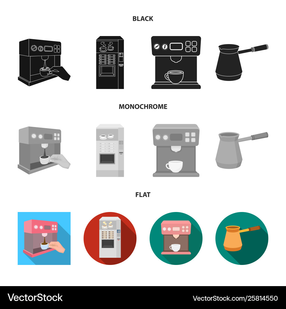 Isolated object coffee and machine sign Vector Image