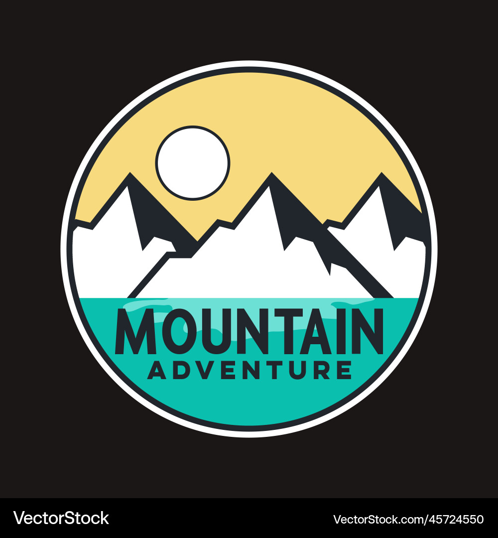 Mountain Vintage Badge Aufkleber und T-Shirt Design Mountain Vintage Badge Aufkleber und T-Shirt Design vektorbild