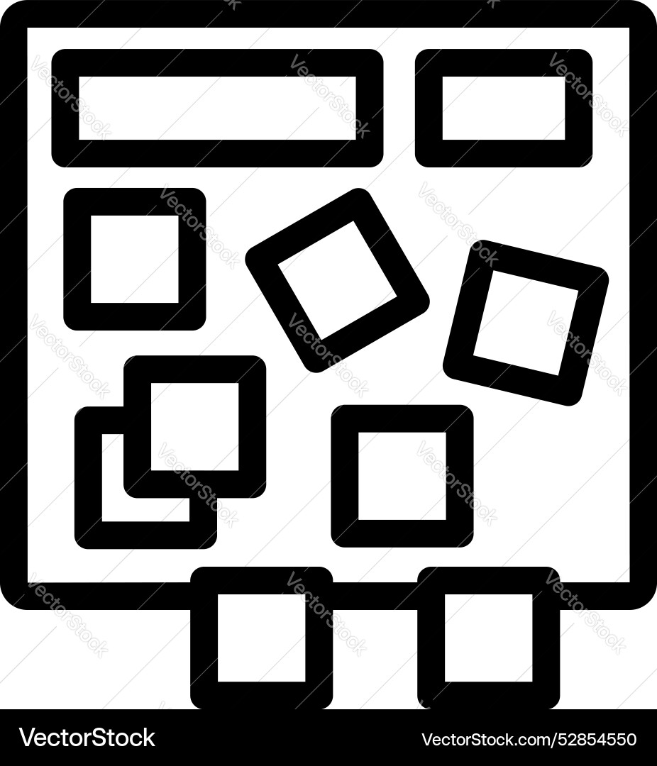 Project manager organizing tasks on kanban board vector image