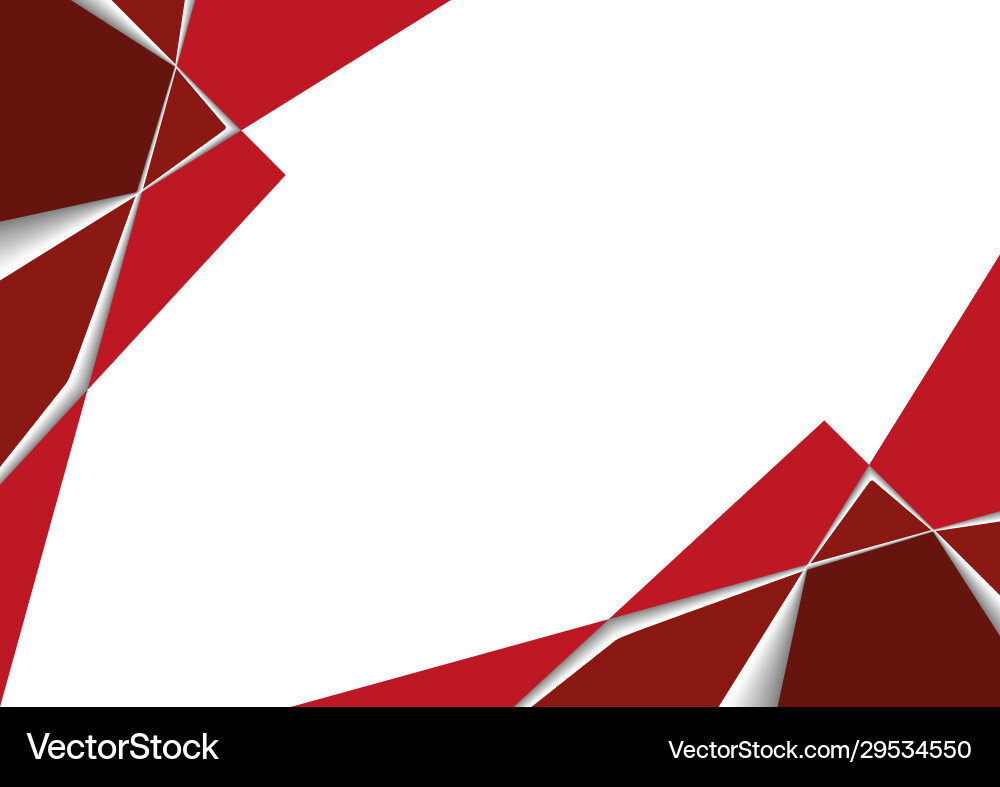 Red geometric background with layers vector image