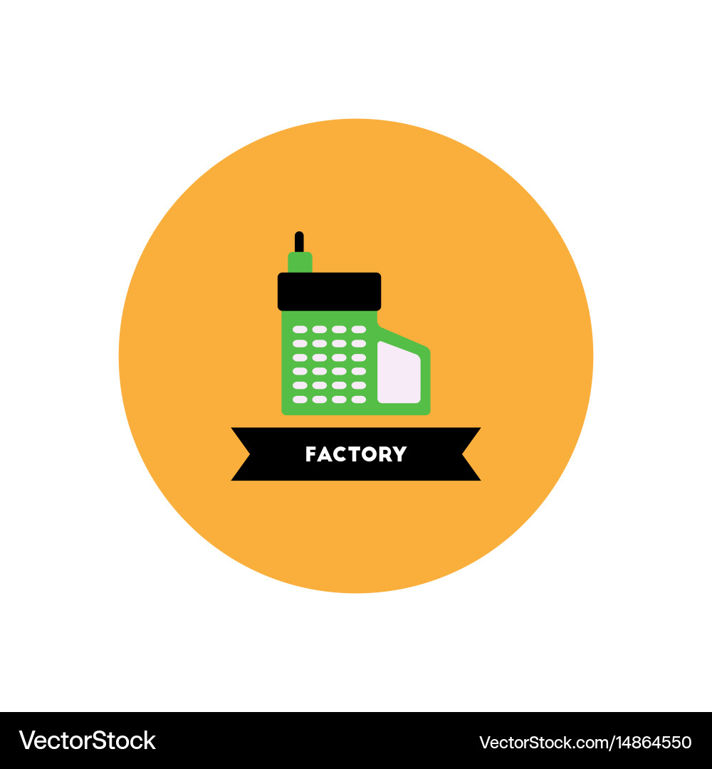 Stylish icon in color circle building factory Vector Image