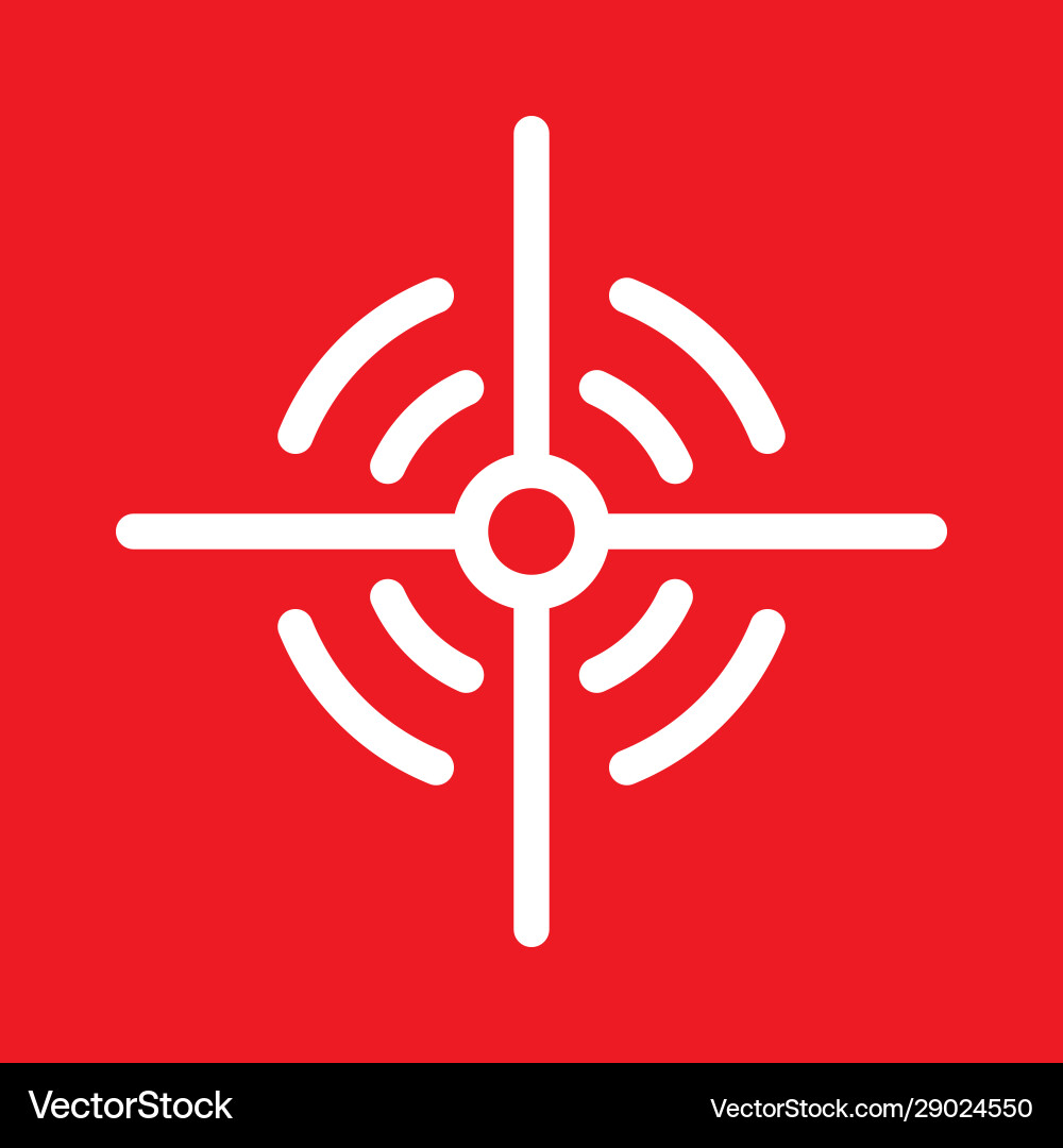 Target icon in shape with a red background Target icon in shape with a red background Vector Image