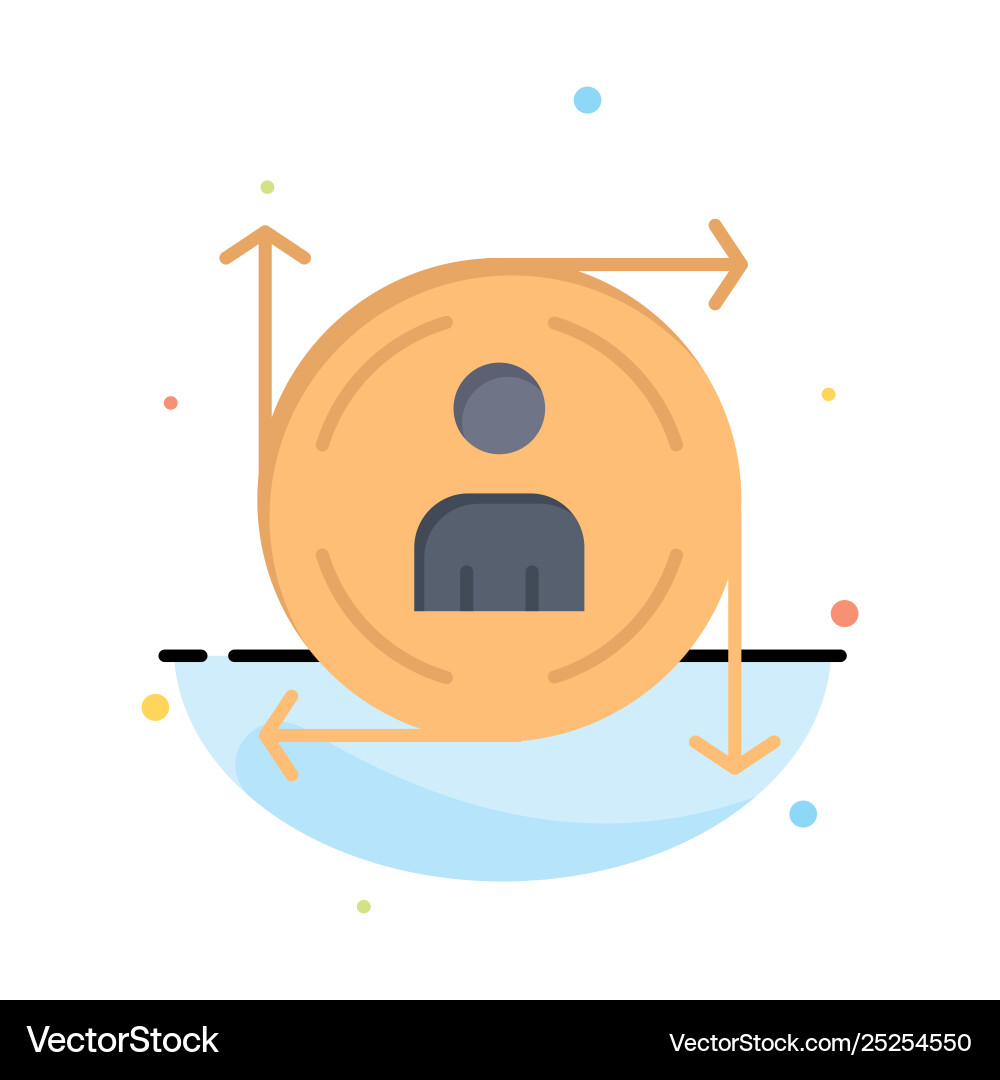 User predication arrow path abstract flat color User predication arrow path abstract flat color vector image