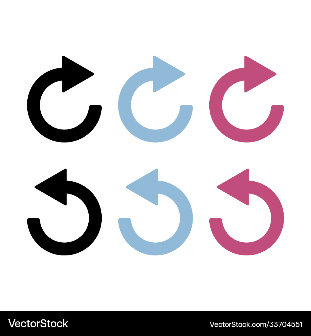 4 arrow sign rotation reset reload refresh 4 arrow sign rotation reset reload refresh vector image