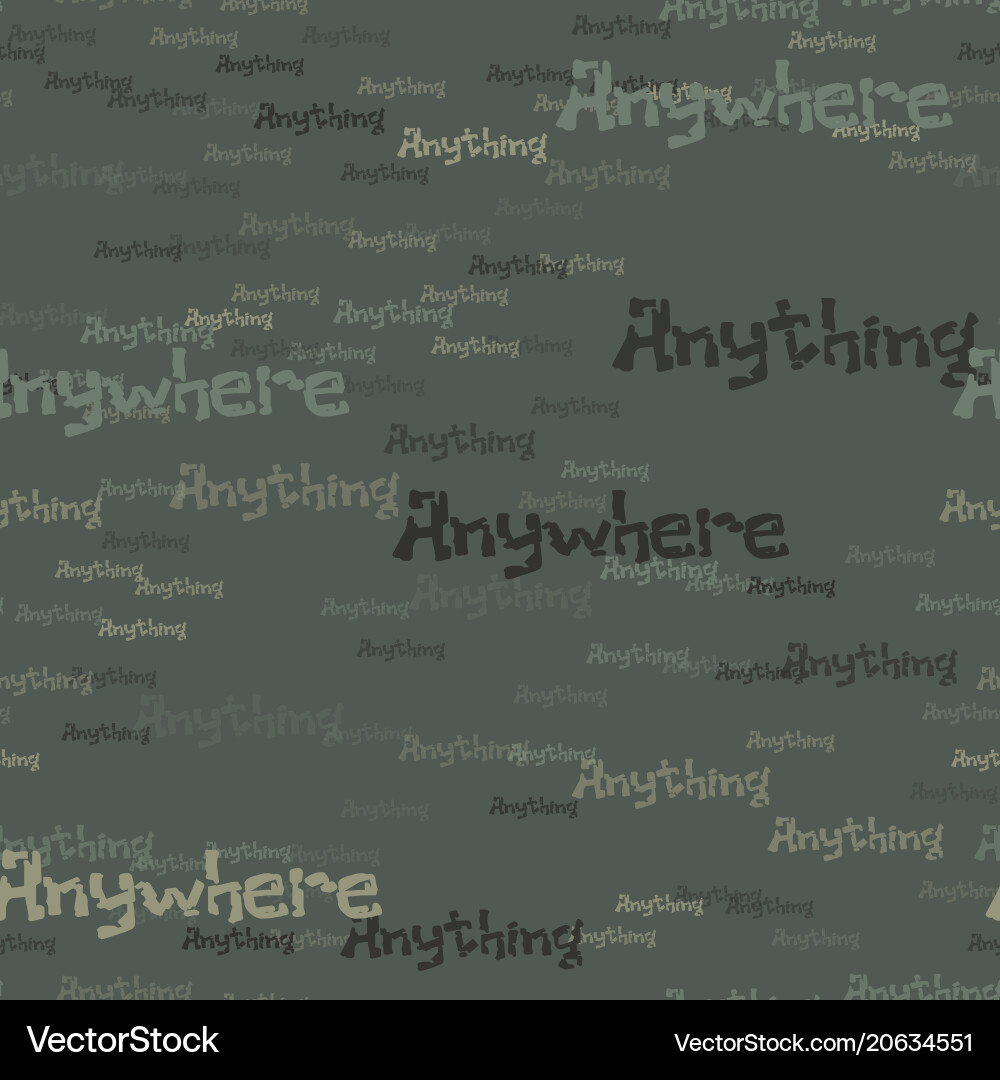 Anywhere anything pattern Vector Image