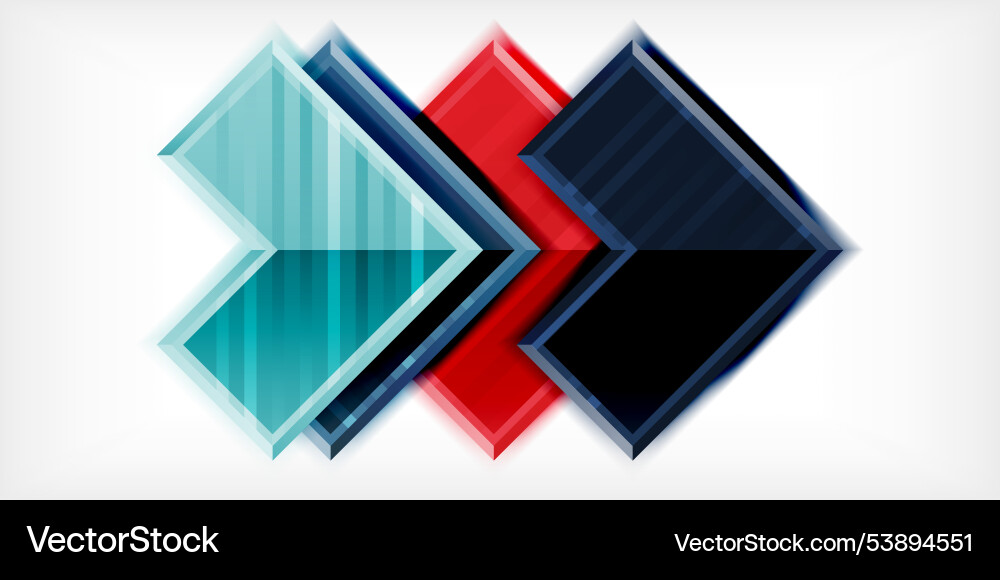 Arrow symbols created with 3d effects and line Arrow symbols created with 3d effects and line Vector Image