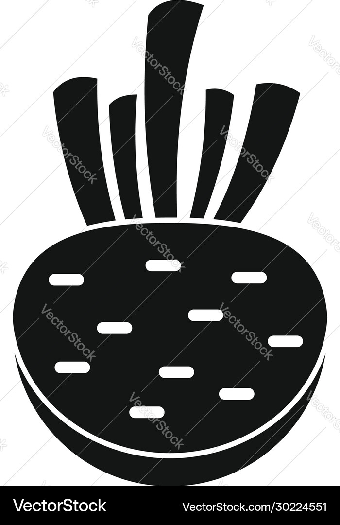 Celery root icon simple style Celery root icon simple style Vector Image