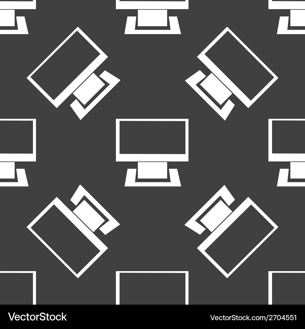 Computer web icon flat design seamless gray vector image