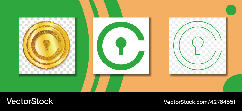Convex cryptocurrency icon with three forms Convex cryptocurrency icon with three forms Vector Image