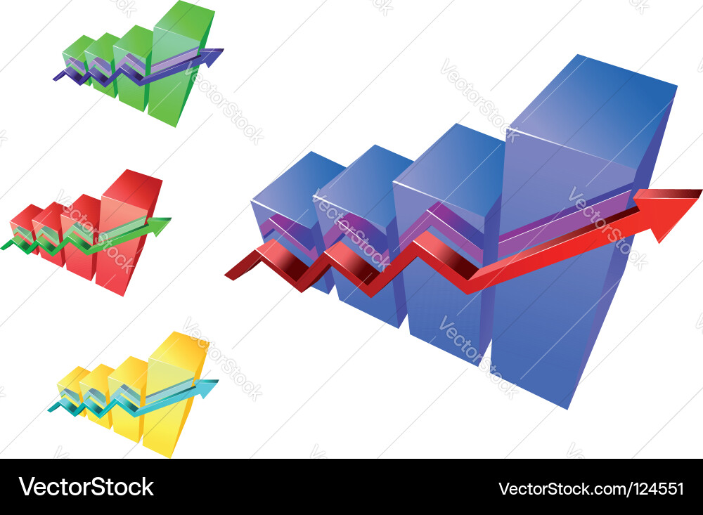 Growth Charts and Graphs Vector Image