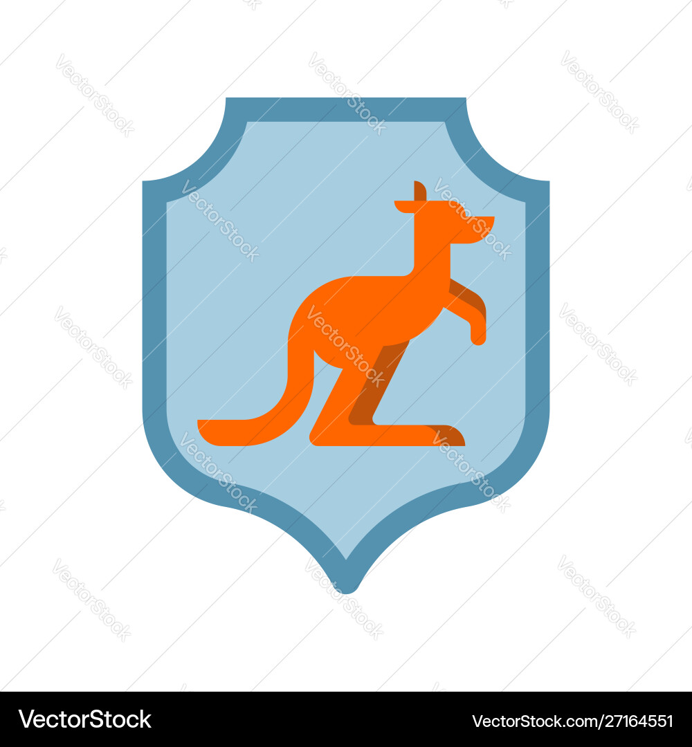 Kangaroo shield heraldic symbol australia coat Kangaroo shield heraldic symbol australia coat vector image