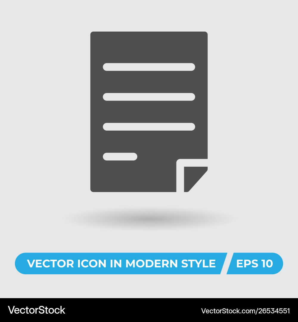 Paper with text icon simple sign for web site Paper with text icon simple sign for web site vector image