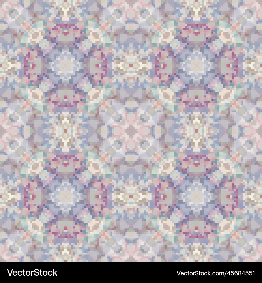 Pixel mosaic seamless pattern design repeat Vector Image