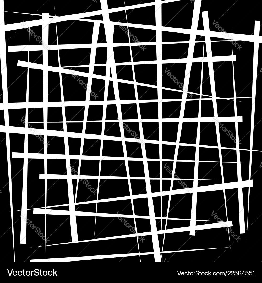 Random intersecting irregular lines - monochrome Random intersecting irregular lines - monochrome vector image