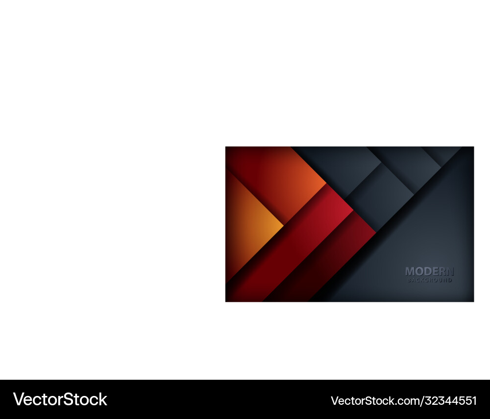 Red overlap layers background on dark gray design Vector Image