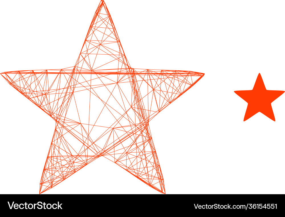 Web net red star icon Web net red star icon Vector Image