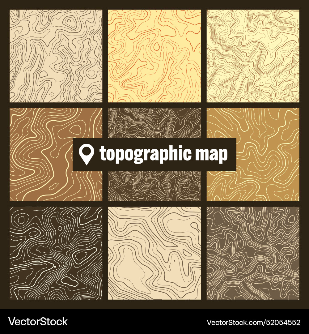 Colorful topographic map with contour lines Colorful topographic map with contour lines vector image