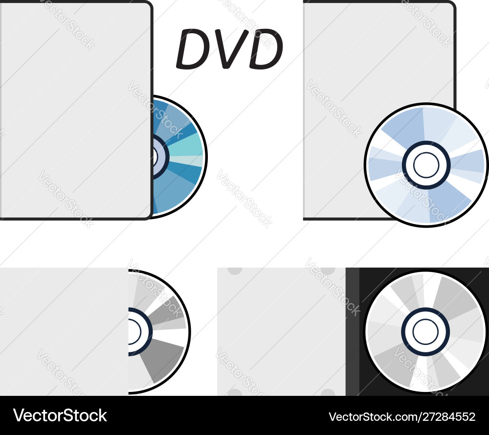Dvd- oder cd-Disk-Symbole Dvd- oder cd-Disk-Symbole vektorbild