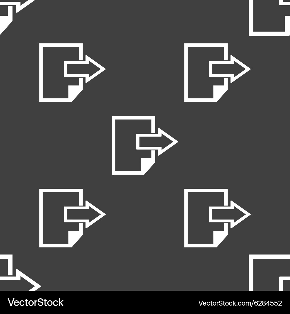 Export file icon document symbol seamless Vector Image