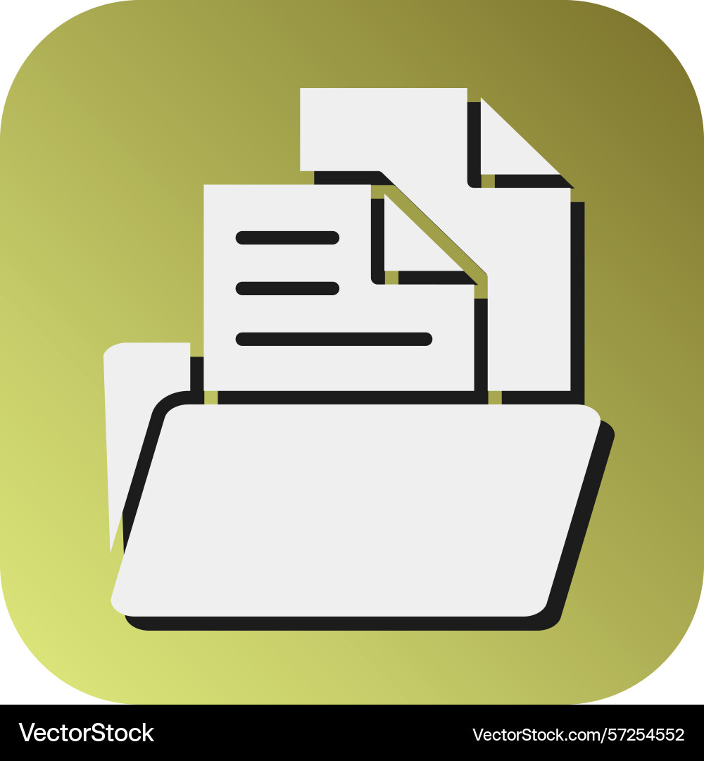 Files glyph gradient background icon for personal vector image