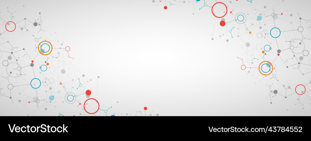 Geometric abstract background with connected line Vector Image