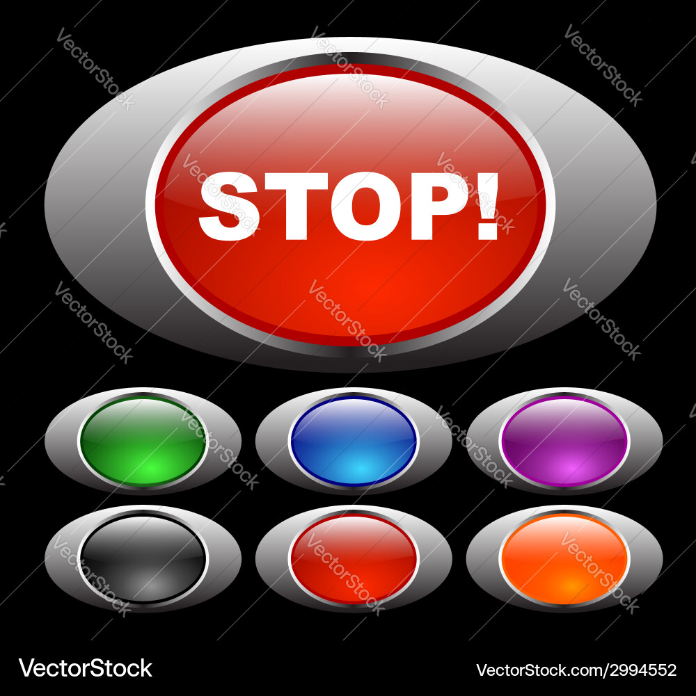 Glossy web buttons vector image