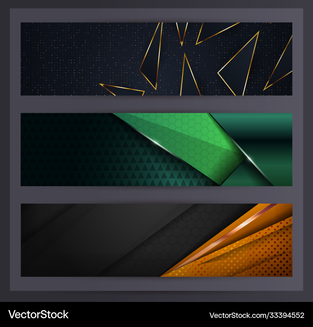Horizontal banner set collection with various Horizontal banner set collection with various Vector Image
