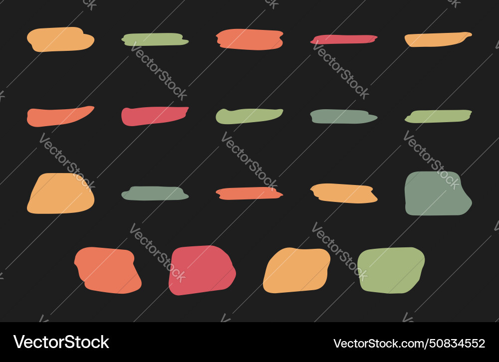 Modern geometric random background form set Vector Image