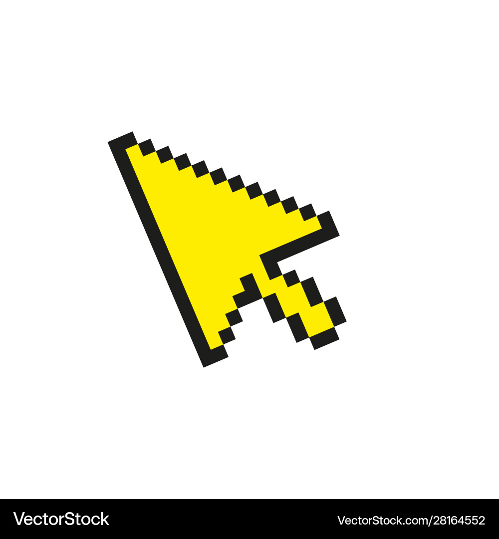 Pixel arrow icon simple Pixel arrow icon simple vector image