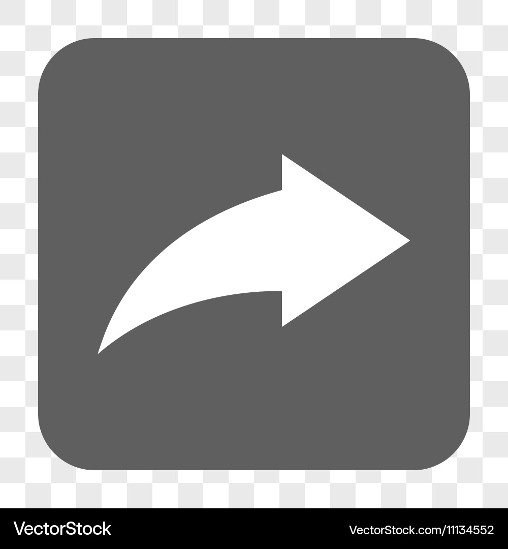 Redo rounded square button vector image