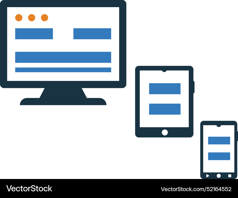 Responsive web design icon Vector Image