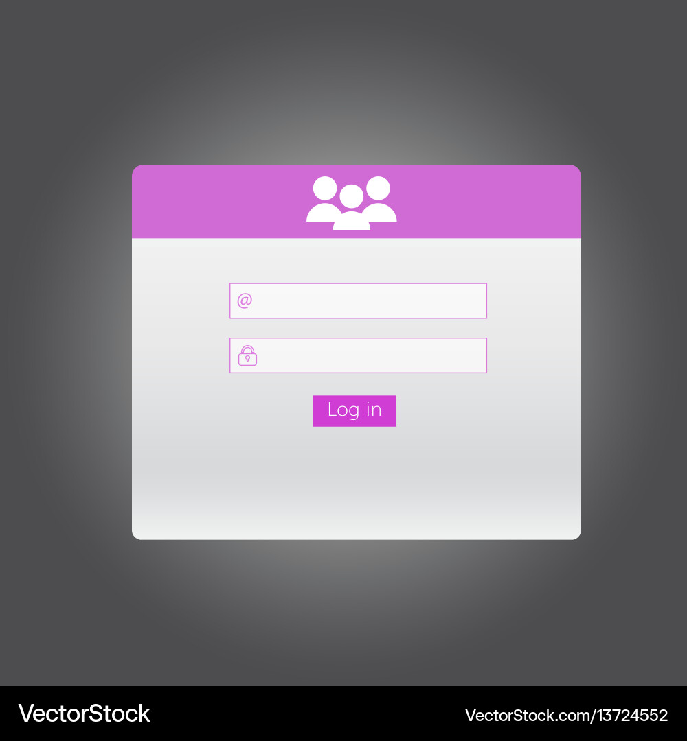 Sign in interface login form vector image