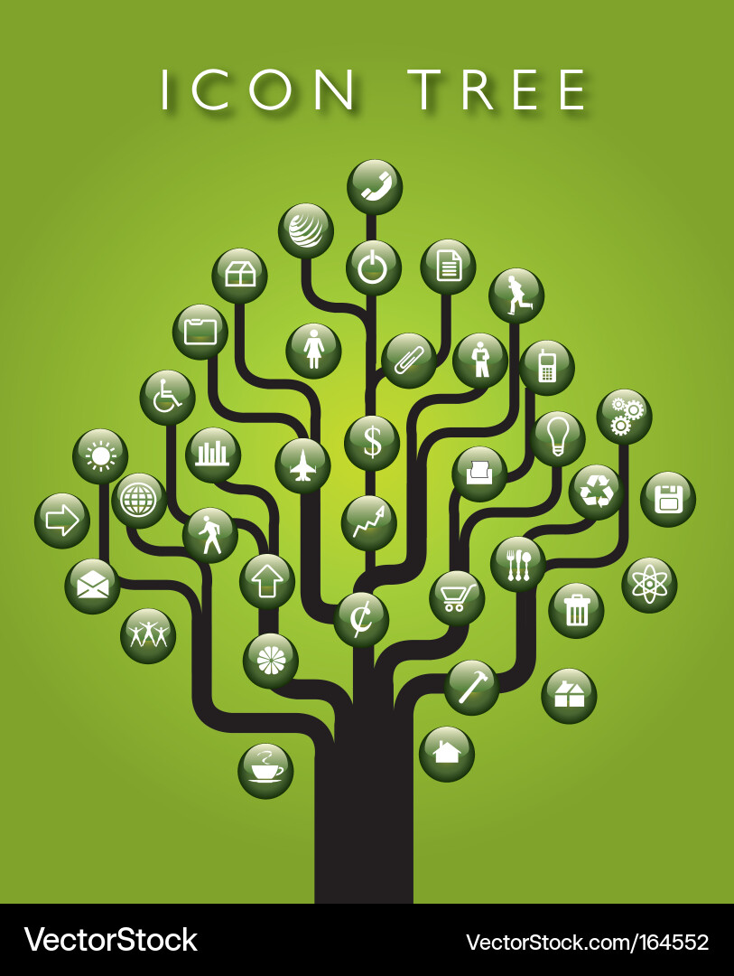 Tree Icon Collection vector image