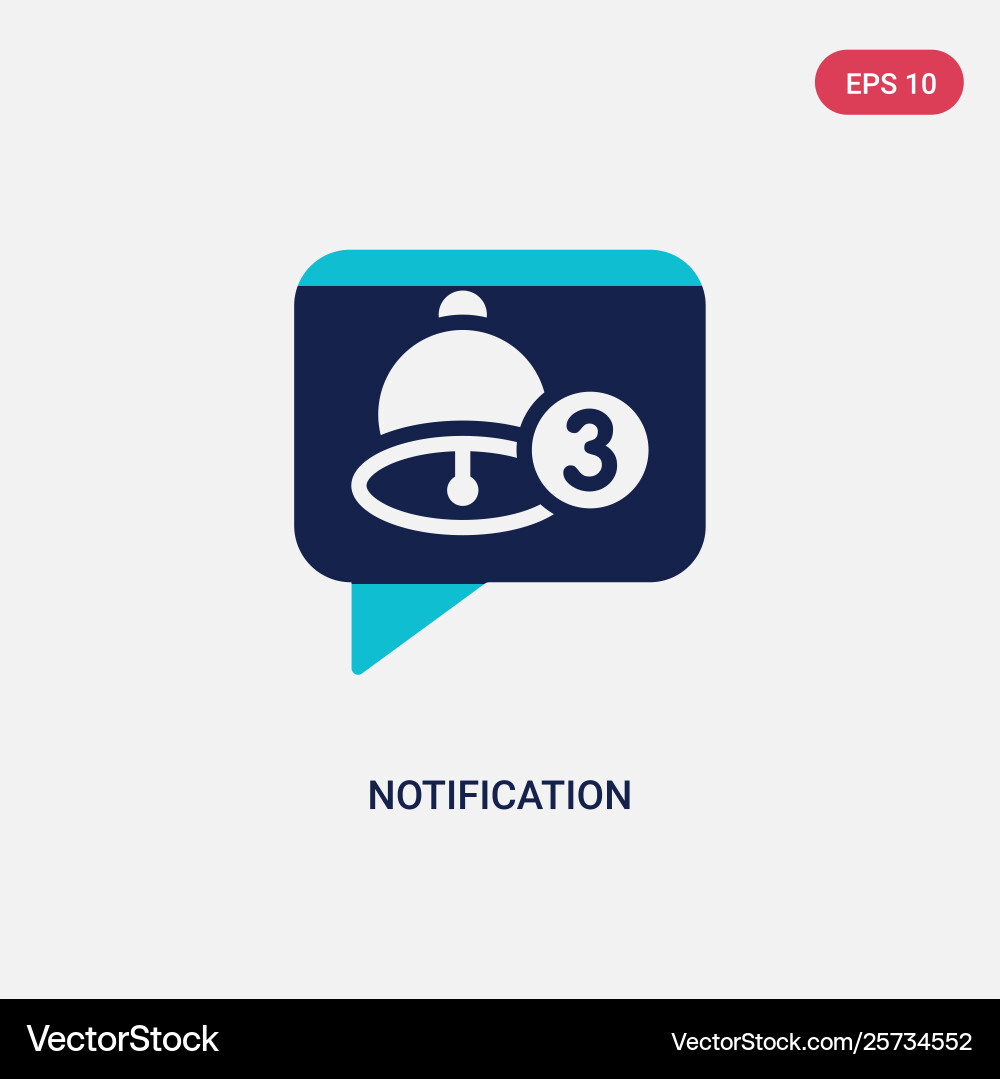 Two color notification icon from blogger Two color notification icon from blogger vector image