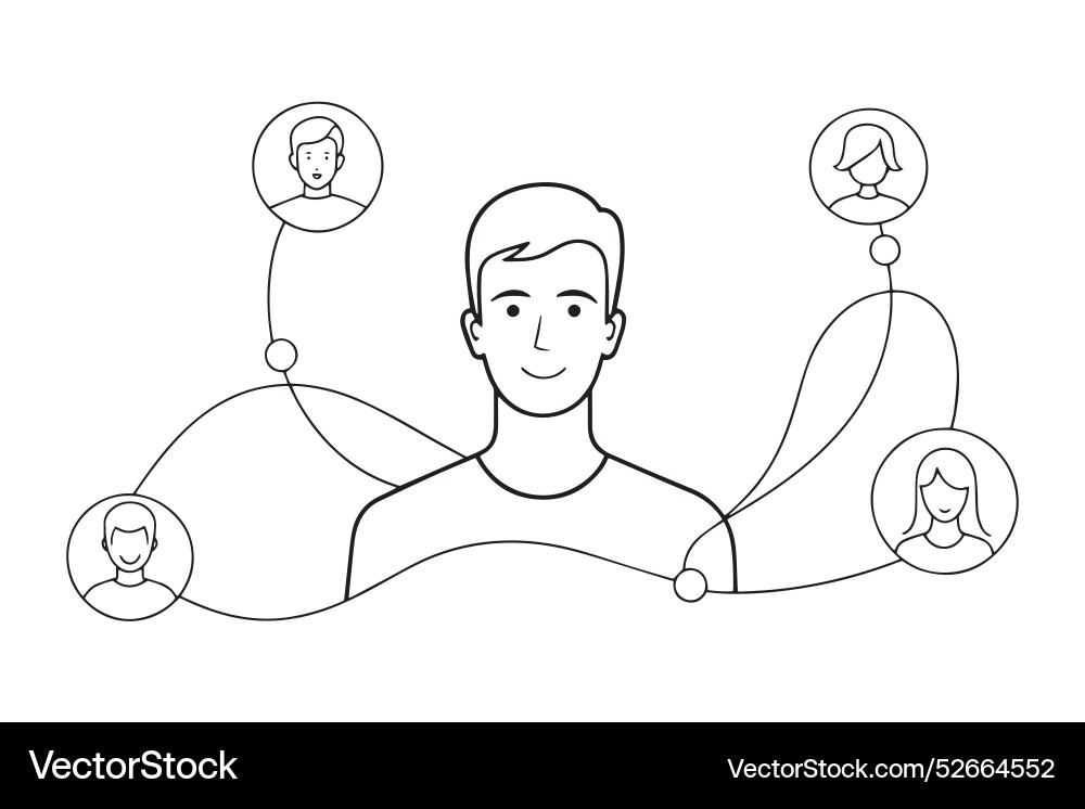 Visual instructions for utilizing facebook Visual instructions for utilizing facebook vector image