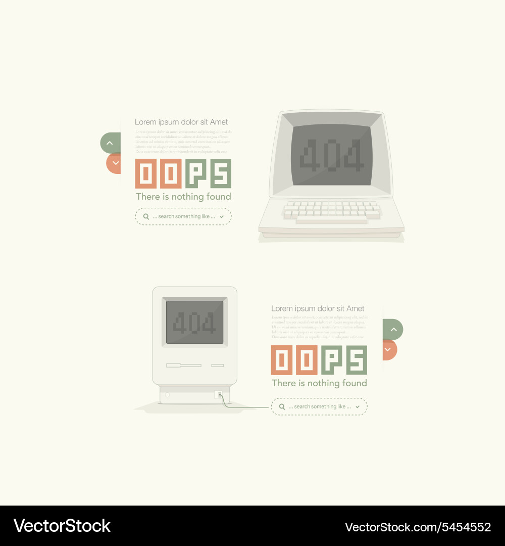 Website design template element page not found vector image