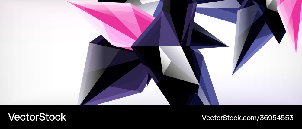 3d triangles and pyramids abstract Vector Image