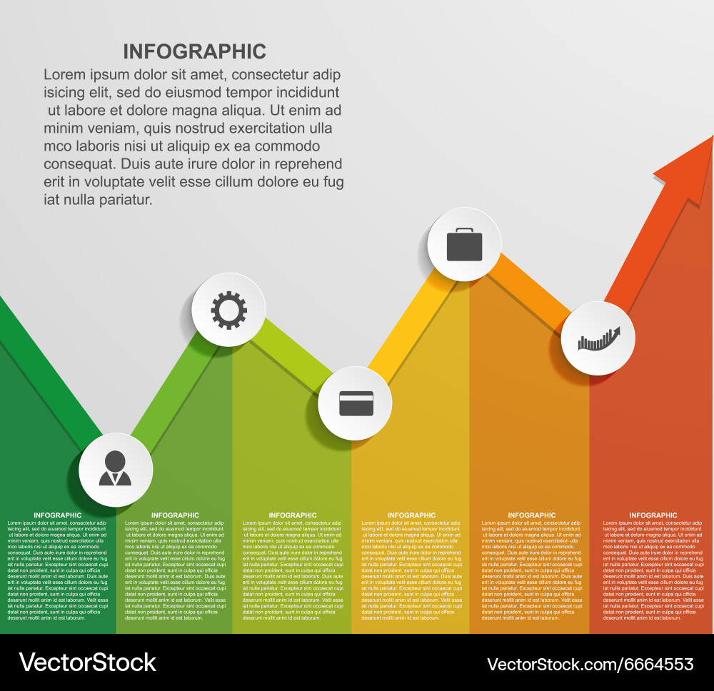 Abstract infographic chart Royalty Free Vector Image