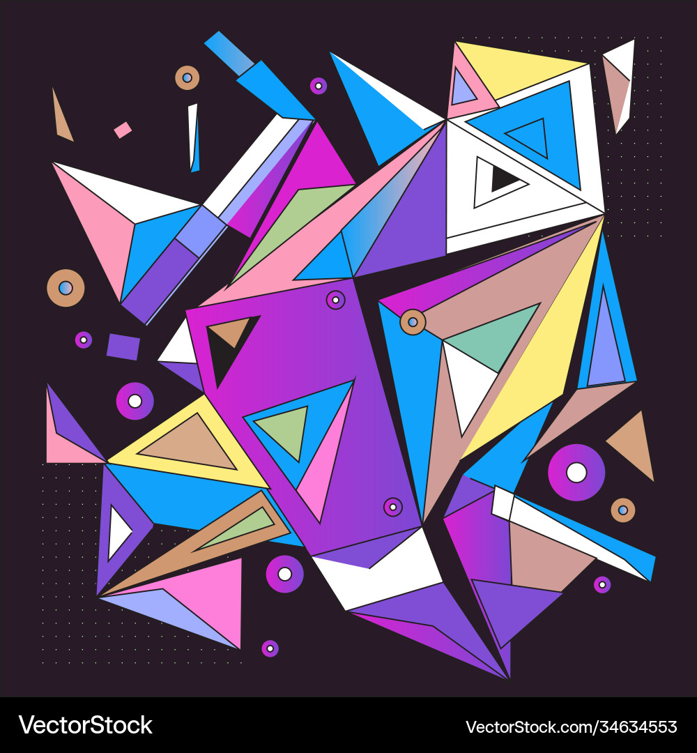 Abstract modern triangles background pattern vector image