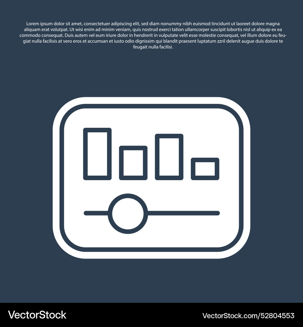 Blue line music equalizer icon isolated Vector Image