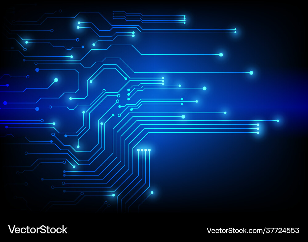 Circuit technology background with hi-tech Circuit technology background with hi-tech vector image
