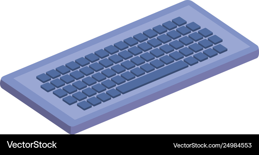 Computer keyboard isometric icon Vector Image