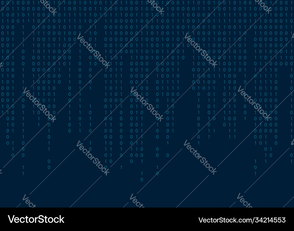 Digital Binary Code Pattern Vector Image