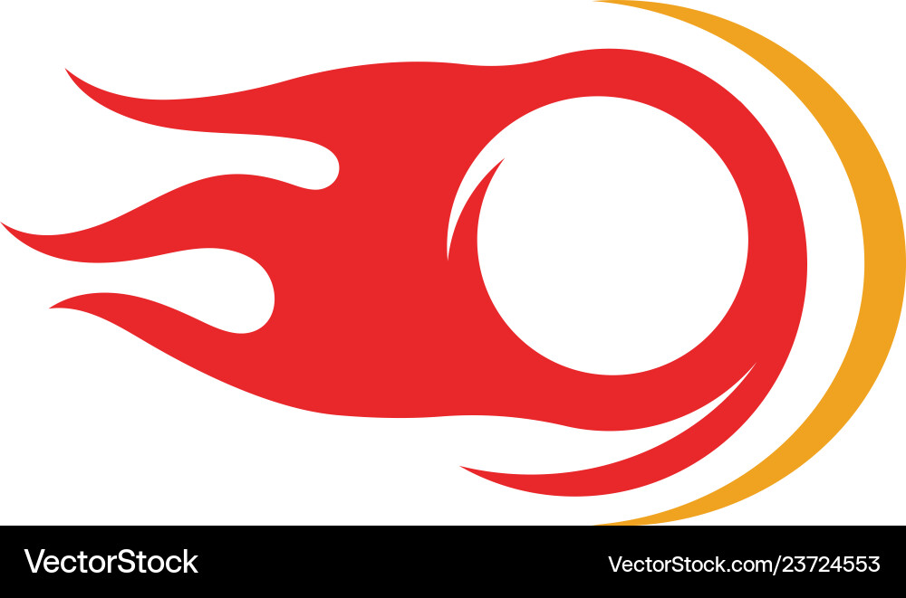 Fiery Flame Logo Vector Image