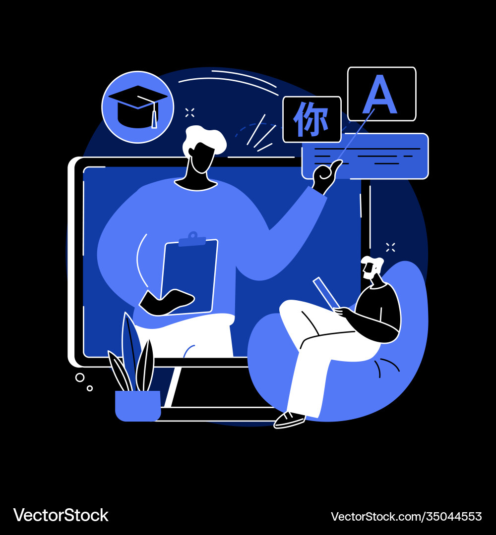 Foreign language workshop abstract concept Foreign language workshop abstract concept Vector Image