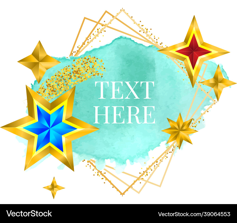 Gold frame paint hand painted brush stroke Gold frame paint hand painted brush stroke vector image