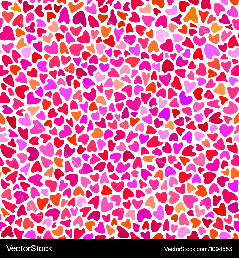 Heart Pattern Seamless Background vector image