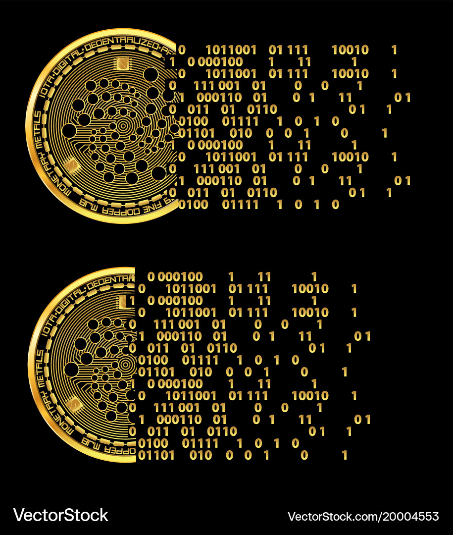 Iota Crypto Currency Golden Coins – Royalty-Free Vector | VectorStock